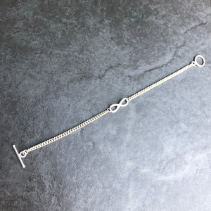 Infinity T-bar bracelet