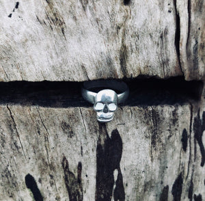 Silver Lucky Skull Ring