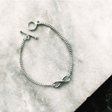 Load image into Gallery viewer, Infinity T-bar bracelet
