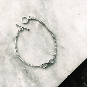 Infinity T-bar bracelet