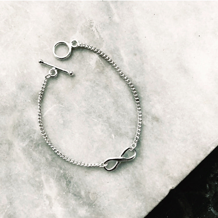 Infinity T-bar bracelet