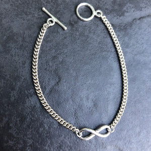 Infinity T-bar bracelet