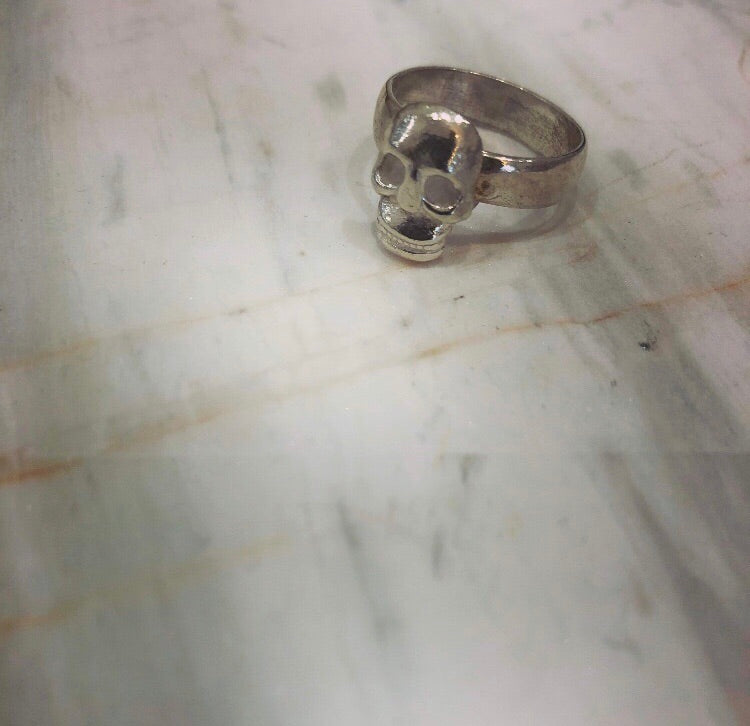 Silver Lucky Skull Ring